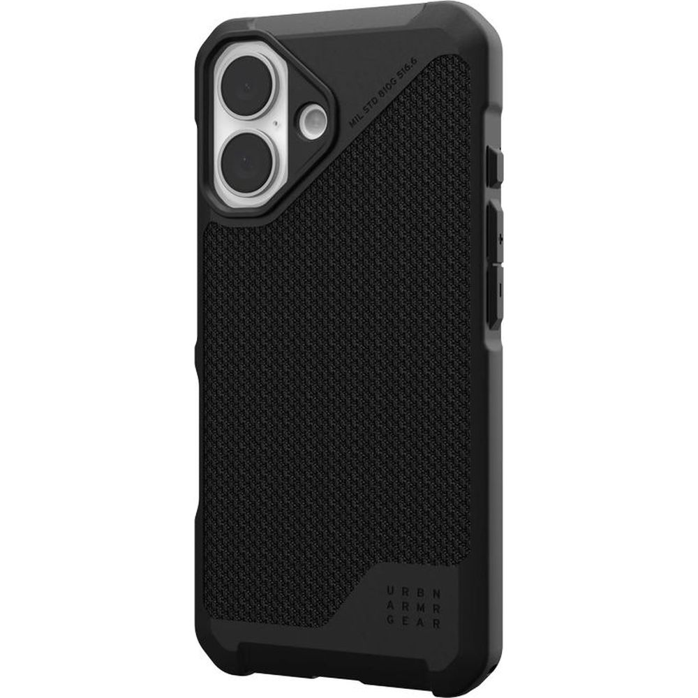 Etui pancerne Urban Armor Gear Metropolis LT Kevlar MagSafe do Apple iPhone 16, czarne z kevlarem